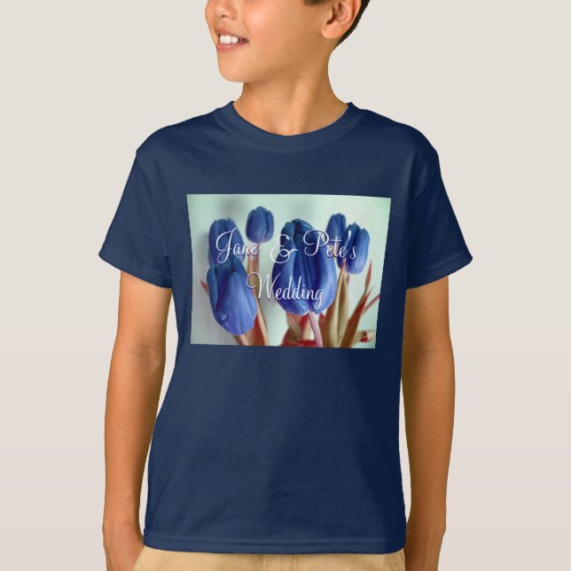 Blaue Tulips T-Shirt (Vorderseite)