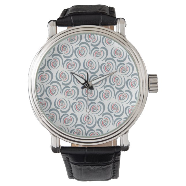 Blaue Tulpe Armbanduhr (Vorderseite)