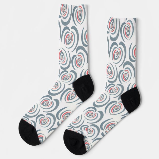 Blaue Tulpe  Socken (Linkes Detail)