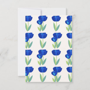 Blaue Tulpen-Blanko-Karte