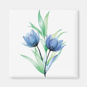 Blaue TulpenBlume Magnet