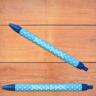 Blaue Tupfen Kugelschreiber