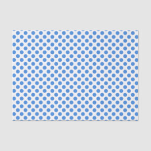 Blaue Tupfen mit kundengerechtem Hintergrund Seidenpapier