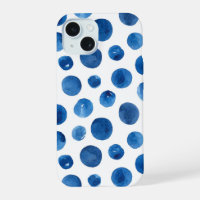 Blaue Tupfen. Wasserfarbene marineblaue nautische