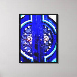 Blaue Tür Leinwanddruck