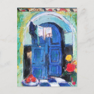 Blaue Tür - Postkarte