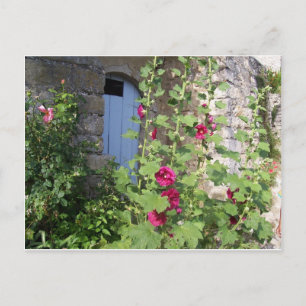 Blaue Tür Provence-Postkarte Postkarte