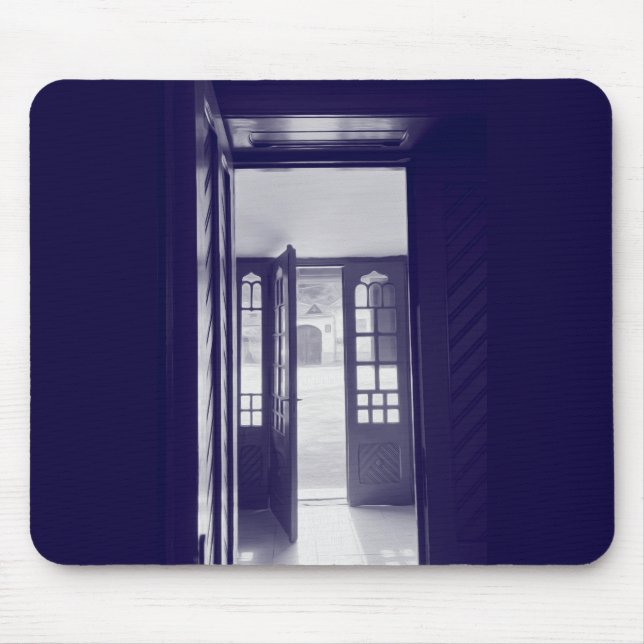 Blaue Türen Mousepad (Vorne)