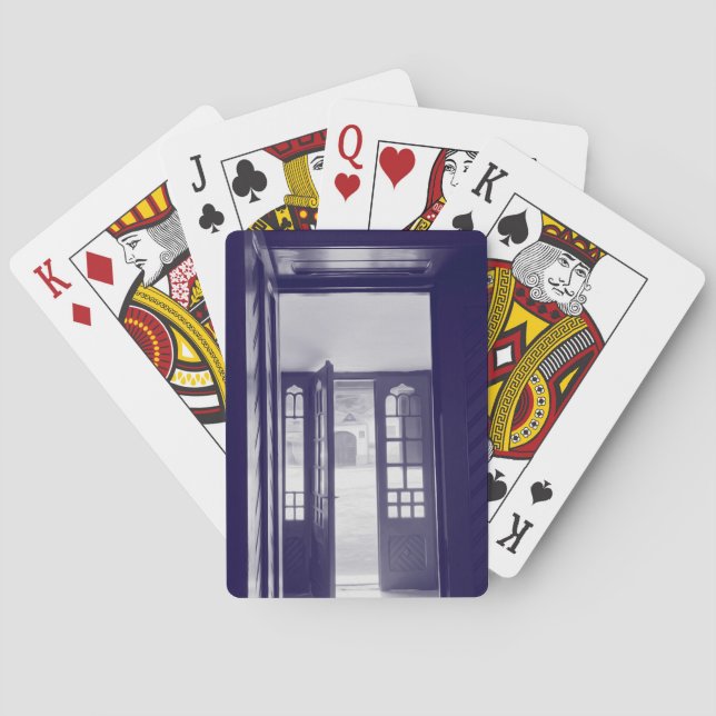 Blaue Türen Spielkarten (Rückseite)