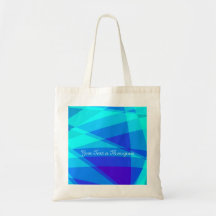Blaue Türkis Geometrische Moderne Natürlichkeit