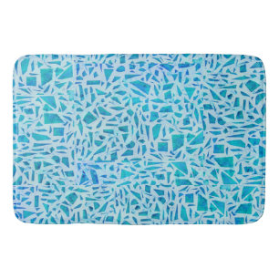 Blaue Türkis-Mosaik-Glasfliese modern chic Badematte