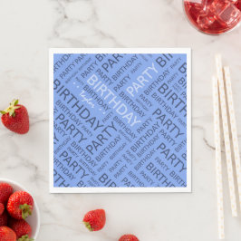 Blaue Typografie Serviette