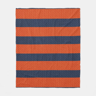 Blaue u. orange Streifen und Diagonaldecke Fleecedecke