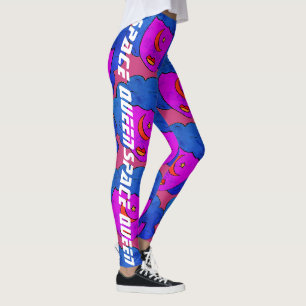 Blaue u. pinkfarbene Raum-Königin Leggings