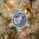 Blaue u. weiße China-blauer Weide-Entwurf Schneeflocken Zinn-Ornament (Baum)