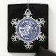 Blaue u. weiße China-blauer Weide-Entwurf Schneeflocken Zinn-Ornament (Box)