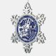 Blaue u. weiße China-blauer Weide-Entwurf Schneeflocken Zinn-Ornament (Rechts)