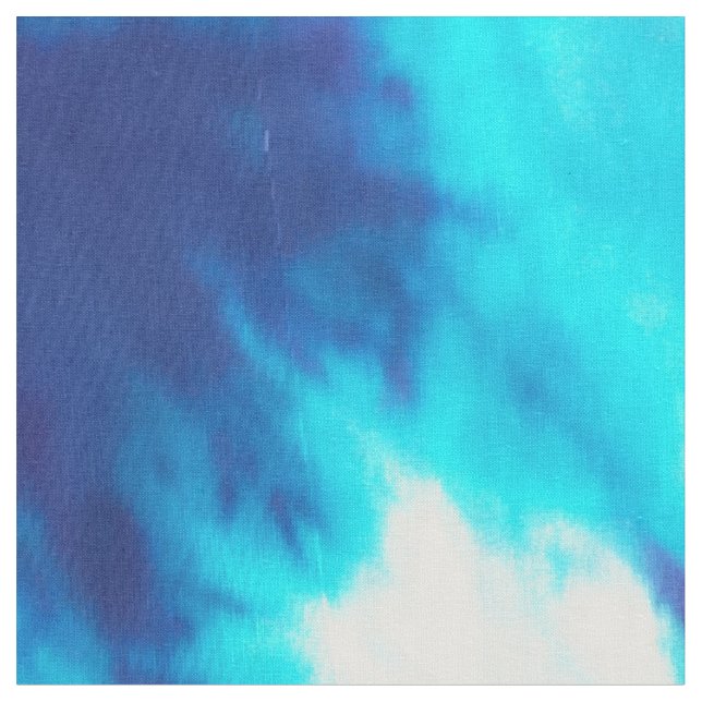 Blaue u. weiße gefärbte Krawatte Stoff (Nahaufnahme)