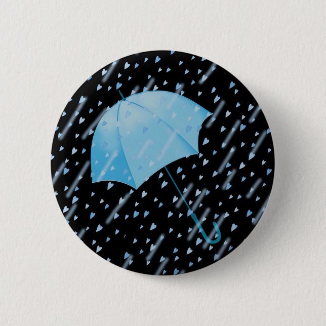 BLAUE UMBRELLA DUSCHEN AUS LIEBE VON SHARON SHARPE BUTTON (Vorderseite)