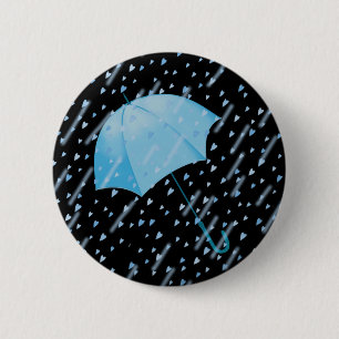 BLAUE UMBRELLA DUSCHEN AUS LIEBE VON SHARON SHARPE BUTTON