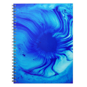 Blaue und aquamarine abstrakte Malerei Notizblock