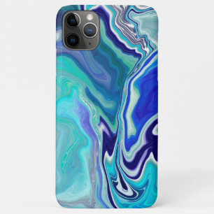 Blaue und Aquamarine Marmorwellen Case-Mate iPhone Hülle