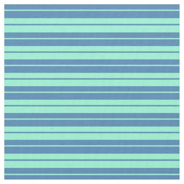 Blaue und Aquamarine-Muster Stoff (Nahaufnahme)