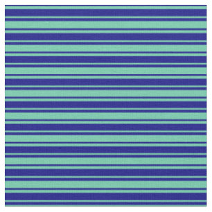 Blaue und Aquamarine Streifen Stoff
