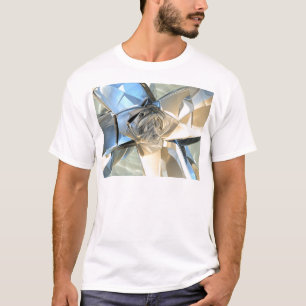 Blaue und beige Banden T-Shirt
