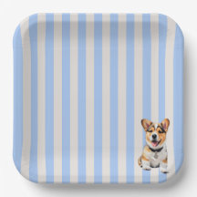 Blaue und beige gestreifte verspielte Corgi-Hundef