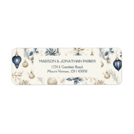 Blaue und beige Weihnachtsschmuck Muster