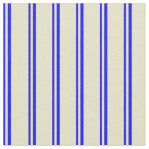 Blaue und blasse Goldenrod Linien/Streifen Muster Stoff