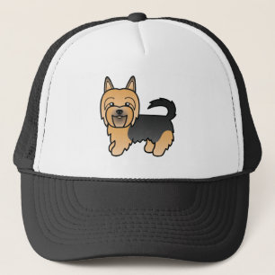 Blaue und braune australische Terrier süße Illustr Truckerkappe