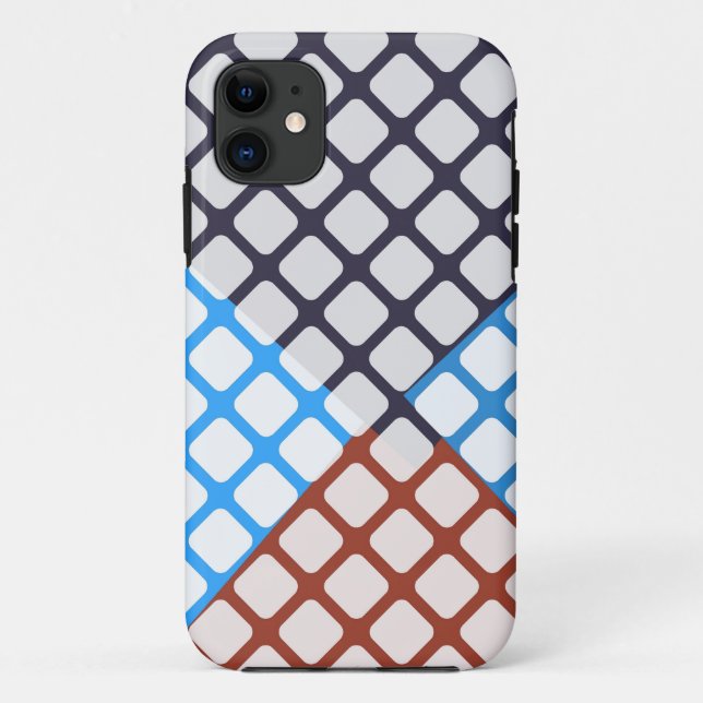 Blaue und braune DiamantRaute Case-Mate iPhone Hülle (Rückseite)