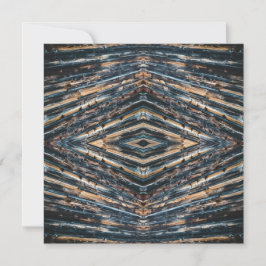 Blaue und braune Holzbalken Foto Perspektive Muste Karte
