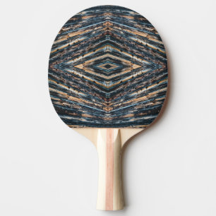 Blaue und braune Holzbalken Foto Perspektive Muste Tischtennis Schläger