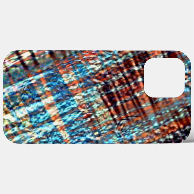 Blaue und braune Schlaganfälle rustikal in seidig  Case-Mate iPhone Hülle (Rückseite (Horizontal))