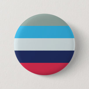 Blaue und Burgunder Streifen Button