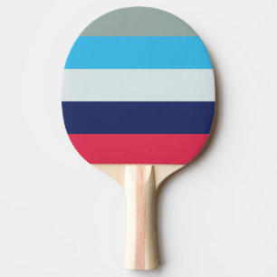 Blaue und Burgunder Streifen Tischtennis Schläger