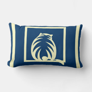 blaue und cremefarbene KATZEN moderne Kissen