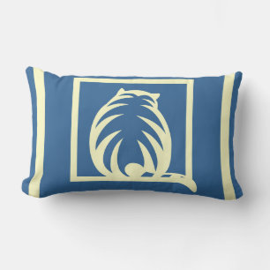 blaue und cremefarbene KATZEN moderne Kissen