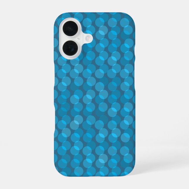 blaue und Denim-Schichtpunkte iPhone 16 Hülle (Rückseite)