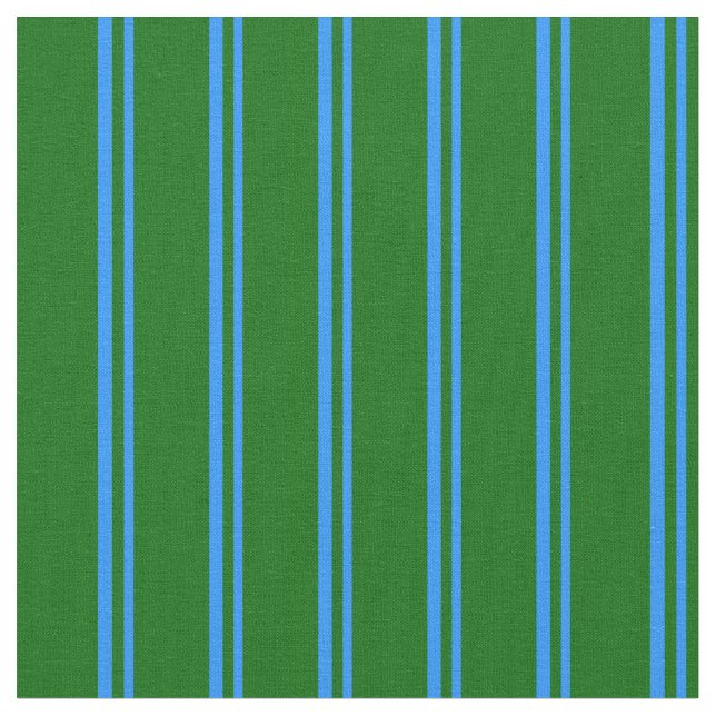 Blaue und dunkelgrüne Streifen Stoff (Nahaufnahme)