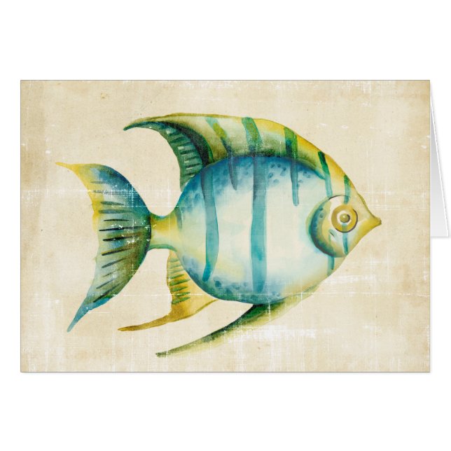 Blaue und gelbe Aquarienfische (Vorderseite (Horizontal))