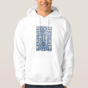 Blaue und gelbe Fliesen, Portugal Hoodie