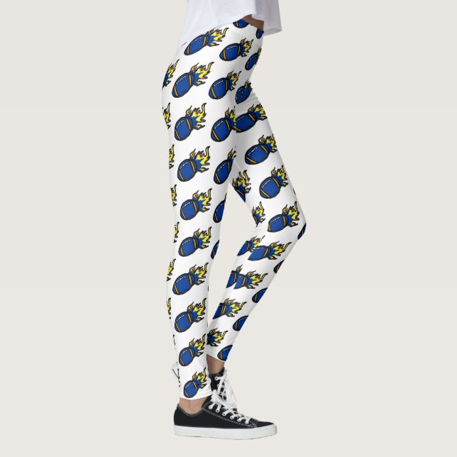 BLAUE UND GELBE FUSSBALLS LEGGINGS (Rechts)
