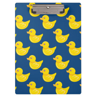 Blaue und gelbe Gummiente, Ducky Klemmbrett