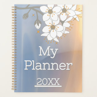 Blaue und gelbe Kirschblossom Sakura Planer