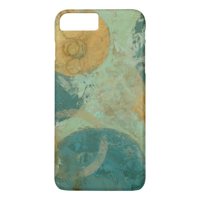 Blaue und gelbe Kreise Case-Mate iPhone Hülle (Rückseite)