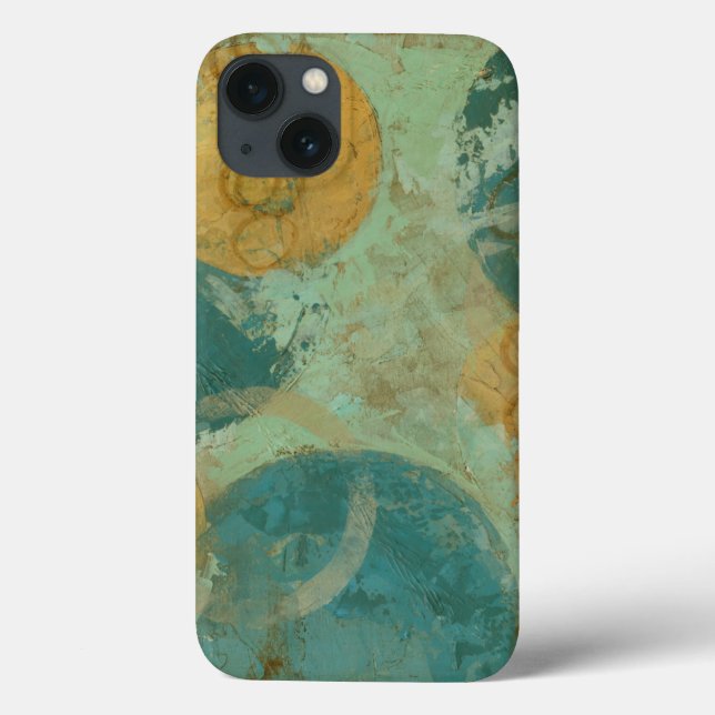 Blaue und gelbe Kreise Case-Mate iPhone Hülle (Rückseite)